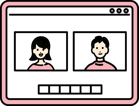 ビデオ通話で資格証を提示する様子