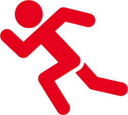 ダッシュしている人