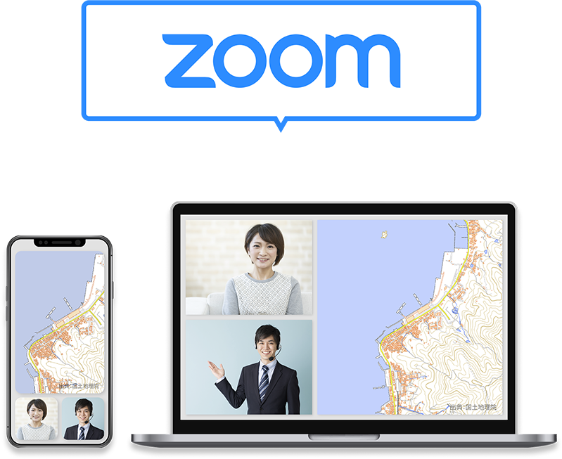 Zoomでの対面サポートをする画像